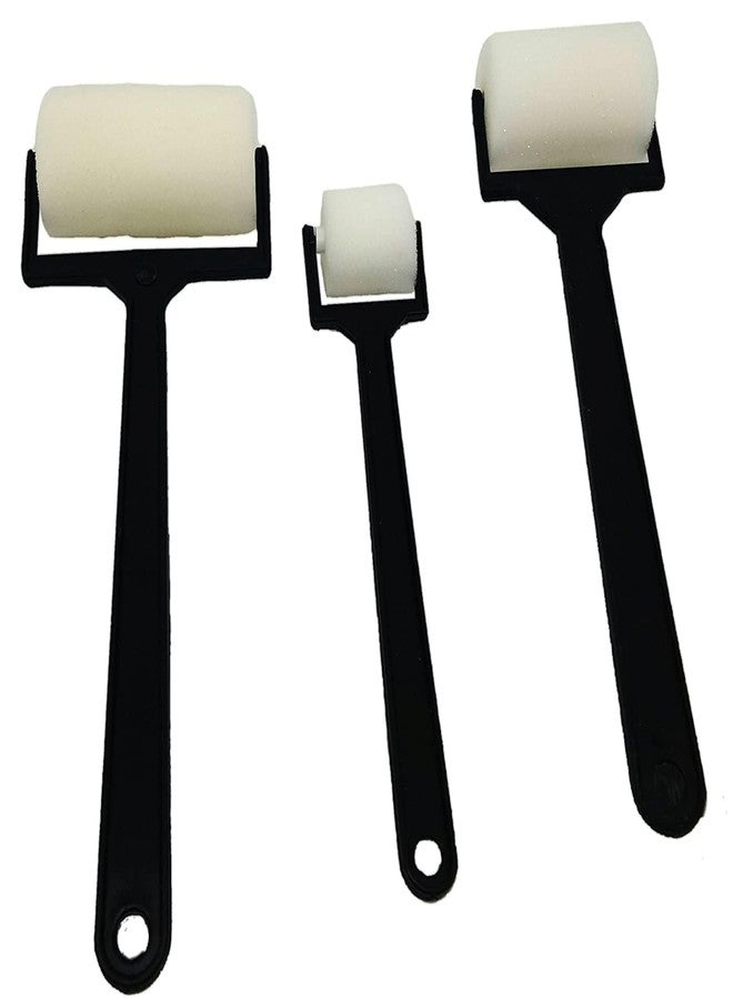 Brille Bee Sponge Stamp Foam Painting Brushes, Flower Shapes, Art Paint Drawing Tools, DIY Graffiti Stamps for Kids Early Learning (Roller Spounge 3pcs) - Image 4